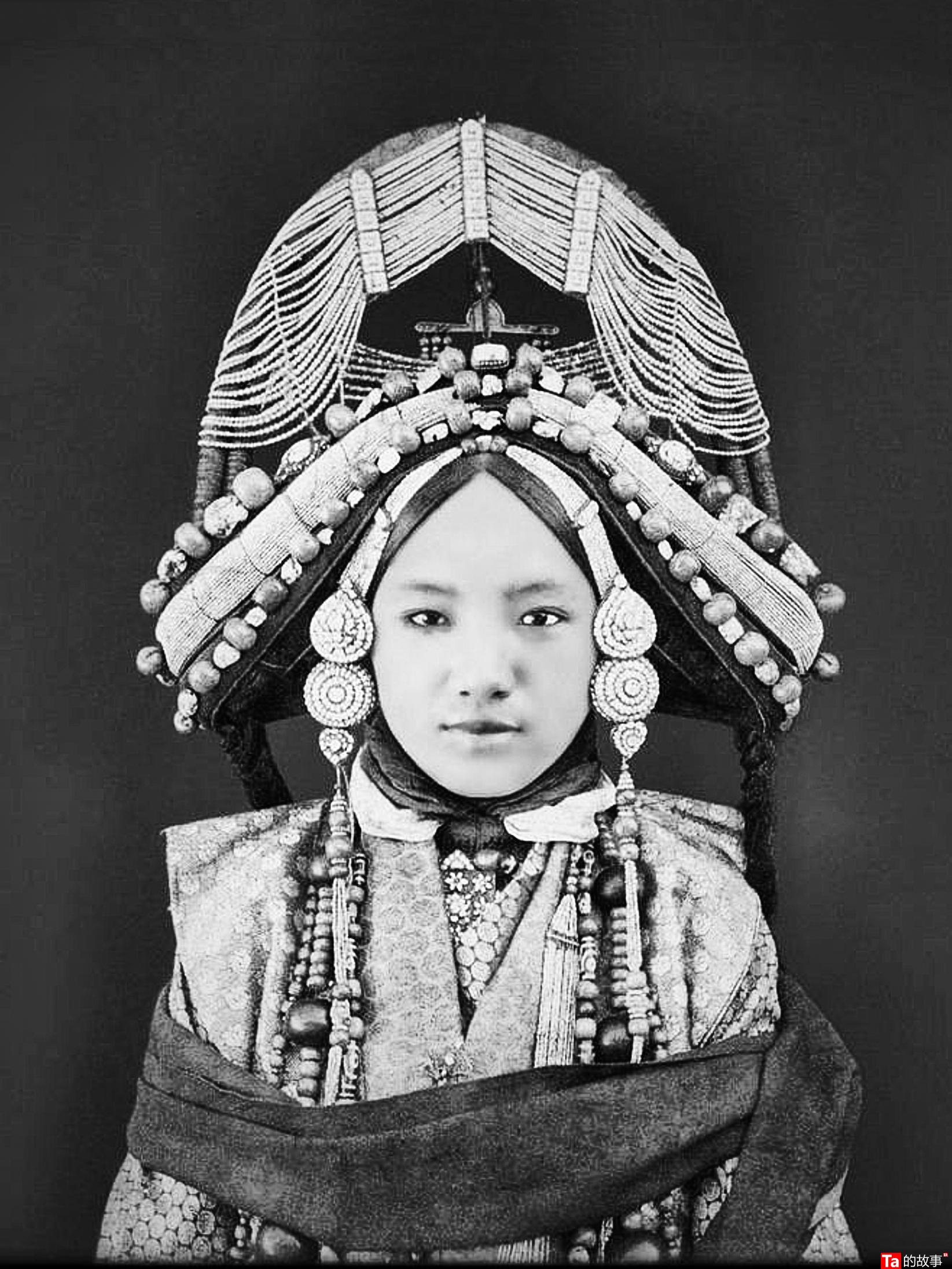 藏族服装女贵族藏袍西藏旅游少数民族风写真中国风藏式舞蹈演出服_虎窝淘